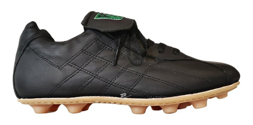 Zapato Futbol Soccer Pepesa Forza Black Piel Tierra