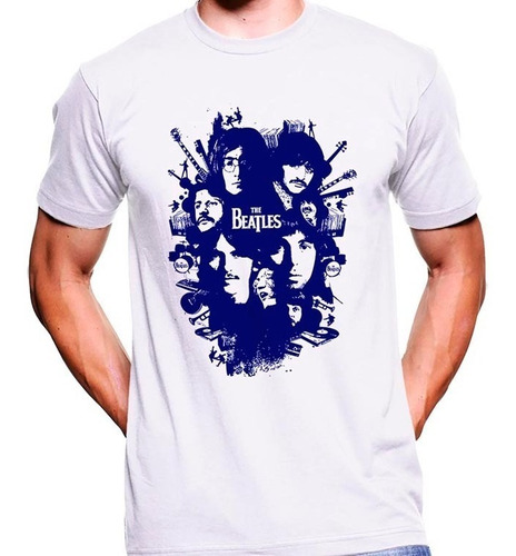 Camiseta Premium Dtg Rock Estampada The Beatles 01