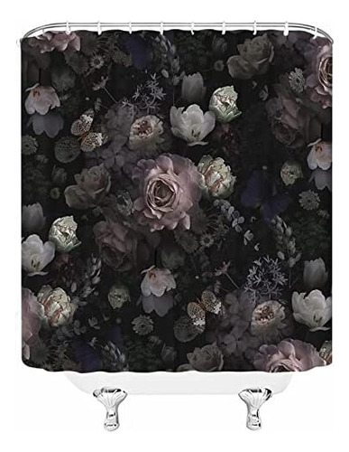 Set De Cortinas De Ducha Edomgnih, Diseño Retro, Diseño Flor