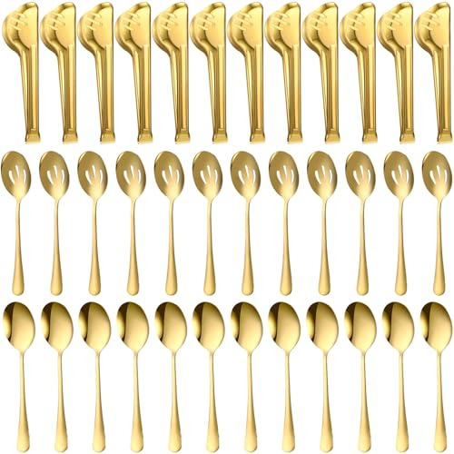 Utensilios Acero Inoxidable Para Servir 36 Pzs. (12 Cucharas