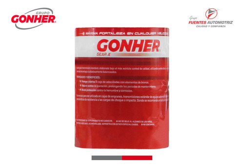 Aceite Diferencial Estandard Sae 140 Gonher Api Gl-1 946ml