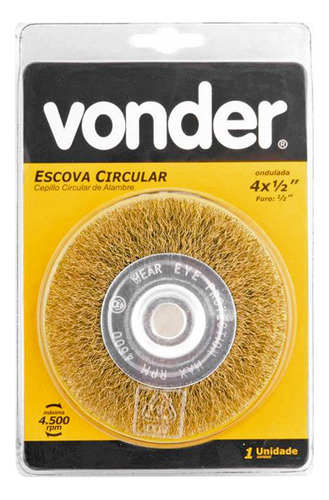 Escova Circular 4 X 1/2 X 1/2 Vonder 6325004120 Cor Bege