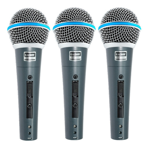 Pack De 3 Microfonos Ealsem Beta58 Dinamico, Nuevos