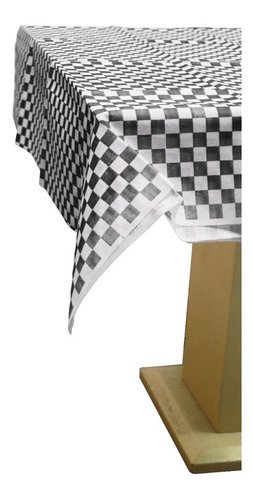 Imagen 1 de 2 de Mantel Friselina Rectangular Carrera Autos Cars Cuadriculado
