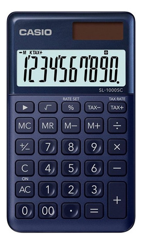 Calculadora Casio Sl-1000sc-ny Portatil 10 Digitos Morado Color Azul