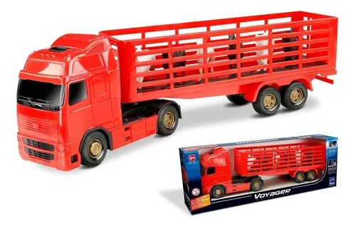 Carreta Dupla Haras Brinquedo Menino Modelo Petroleum Cavalo