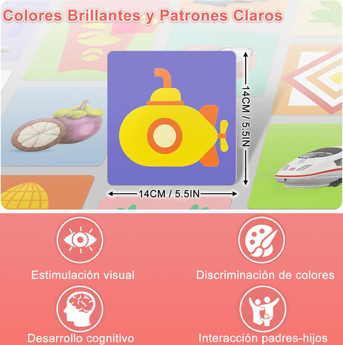 80 Tarjetas De Estimulación Visual Para Bebes, Tarjetas