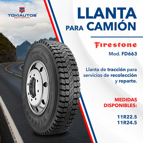 Llanta Camión Fitestone Fd663 11 R24.5