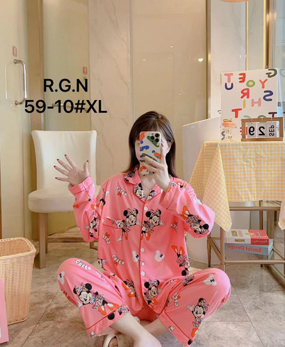 Pijama De Minnie Mouse De 2pzas Para Dama