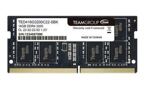 Memoria So-dimm Teamgroup Elite 16gb Ddr4-3200mhz (pc4-2560)