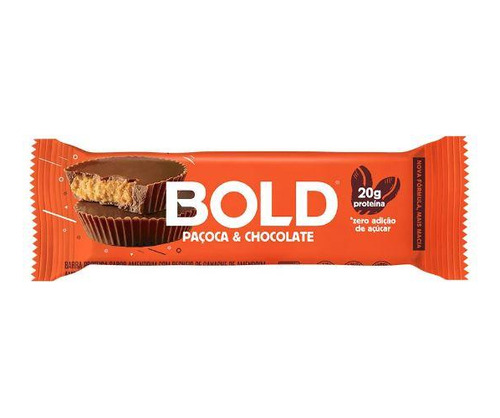 Barra De Proteína Paçoca E Chocolate Bold Bar 60g