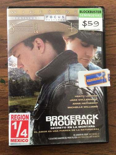 Dvd Brokeback Mountain, Secreto En La Montaña. Blockbuster