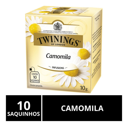 Chá Twinings, Camomila, Caixa Com 10 Saquinhos