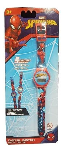 Spiderman Reloj Digital 5 Funciones Licencia Original Intek