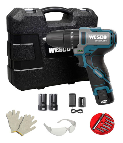 Parafu/furad Impacto Brushless Wesco Ws2558k2 12v + Acess