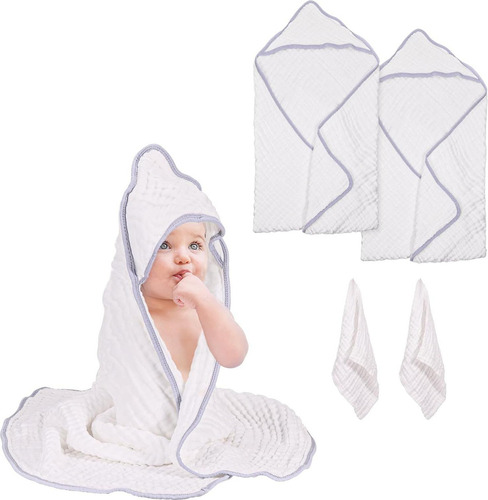 Asung Toallas De Baño Con Capucha Para Bebé, Toalla De Baño