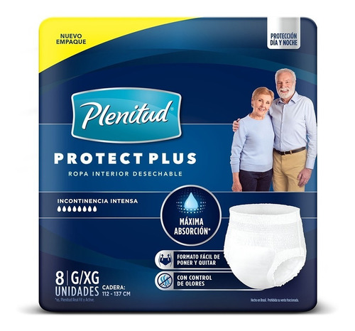Pañal Para Adultos Plenitud Protect Plus 2x 8 Y 2x 16 Combo