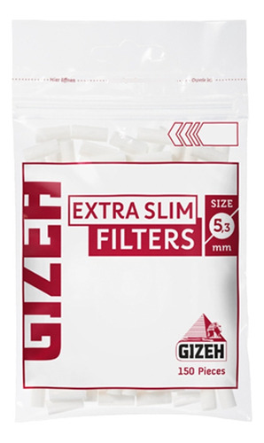 Filtros Gizeh Extra Slim 5mm Pack X10 Unidades