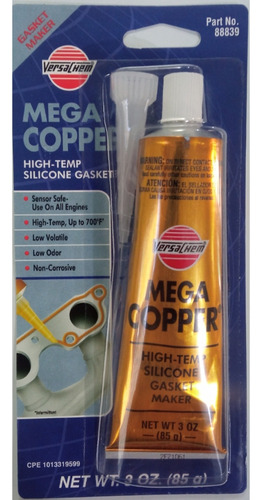 Silicón Alta Temperatura 370°dorado Mega Copper Escape Turbo