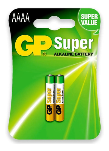 Pilha Alcalina Aaaa 1,5v Cart. 2 Unid. Gp P/ Canetas, Tablet