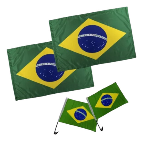 Kit Bandeiras Do Brasil Em Tecido