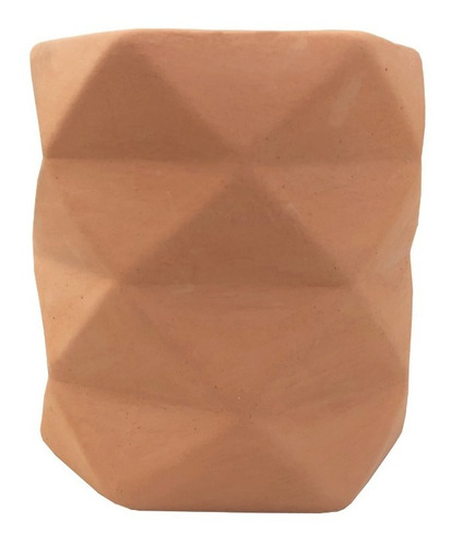 Imagen 2 de 3 de Maceta Geométrica Prismas 16cm Altura Para Pintar