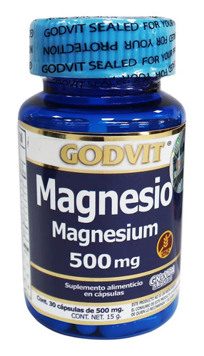 Magnesio 30 Capsulas  500mg Gn+vida Godvit