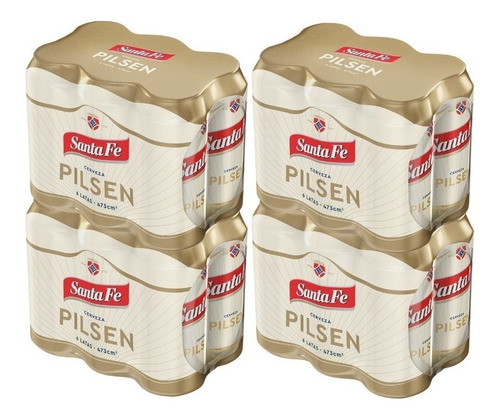 Imagen 2 de 9 de Cerveza Santa Fe Pilsen Lata 473ml Pack X24 La Barra Oferta