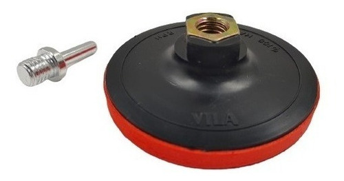 Disco Borracha 4 M14 Com Velcro E Adaptador Vila