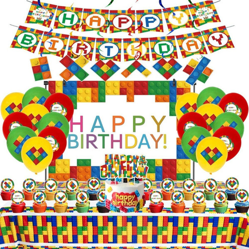 Kits De Decoración Con Bloques Lego Para Fiestas De Cumpleañ