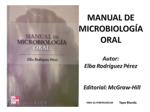 Libro Manual De Microbilogía Oral De Mcgraw-hill