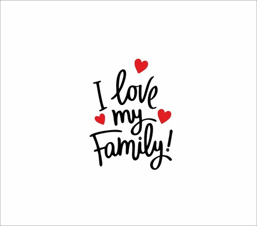 Calcomania Sticker Yo Amo Mi Familia Para Carro Familiar/uni