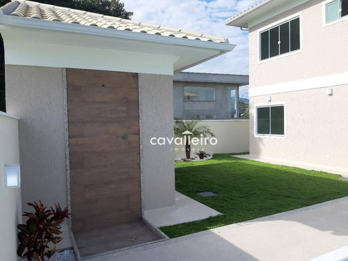 Casa De Luxo Em Cond. Próximo Ao Centro, 5 Quartos, Piscina E Área Gourmet, 262 M² Por R$ 1.300.000 - Centro - Maricá/rj - Ca4217