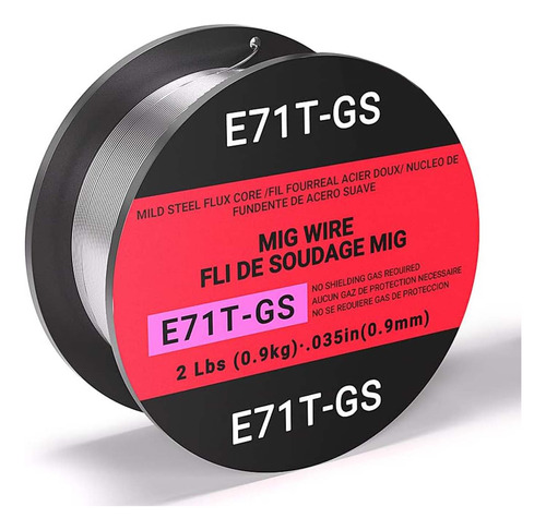 Alambre Soldar Mig Fluxcored E71t-gs No Gas 2lb 0.9mm 0.035 