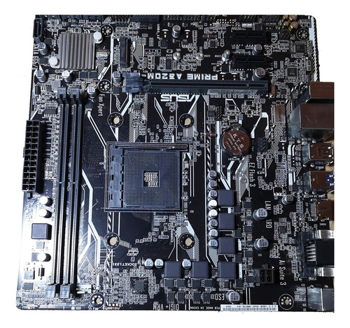 Motherboard Asus Prime A320m-k Skt Amd Am4, 2x Ddr4 Pcie 3.0 Marrón Oscuro