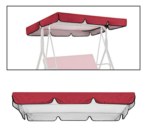 Cubierta Para Columpio De Patio Cubierta Rojo 164x114x15cm