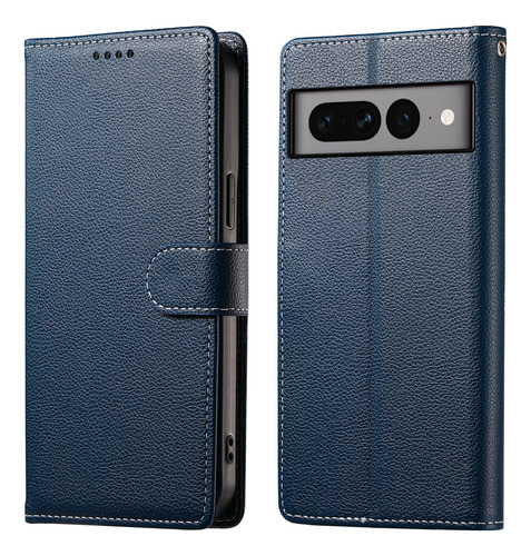Funda Protectora De Piel Sintética Con Tapa Para Google Pixel 7 Pro Con Hebilla Magnética Y Ranura Para Tarjetas