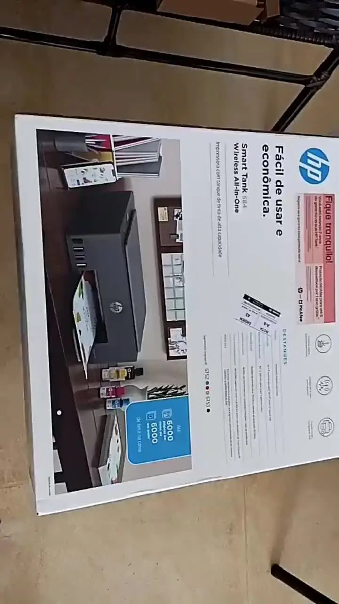 Impressora Multifuncional Hp Smart Tank 584 - Preta Preto 127/220v