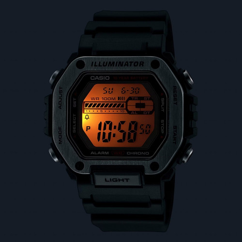 Reloj Casio Hombre Mwd-110h 10 Años Bateria 100m Wr Luz Led