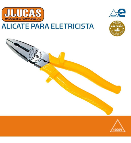 Imagem 3 de 4 de Alicate Eletricista Profissional 8 Gedore C/ Prensa Terminal