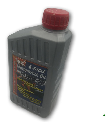 Imagen 2 de 4 de Aceite 4t 20w50 Semi Sintetico Super S 946ml Moto