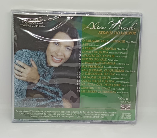 Cd Alice Maciel | Através Do Louvor