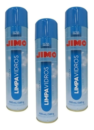 Kit 03 Limpa Vidros Profissional Jimo - 400ml 