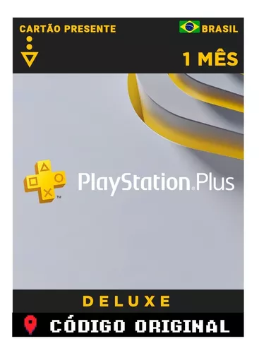 Cartão Psn Plus Deluxe 1 Mes Brasil Assinatura Gift Card