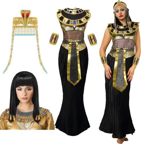 Juego De 3 Piezas De Disfraz De Cleopatra De Halloween