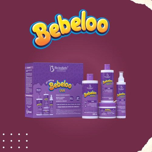 3 Kit Tratamento Capilar Bio Instinto Bebeloo 4 Produtos