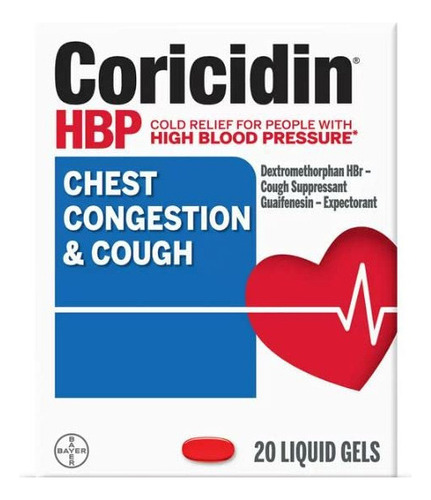 Coricidin Hbp Congestión Del Pecho Y Tos Liqui-gels 20 Cp -