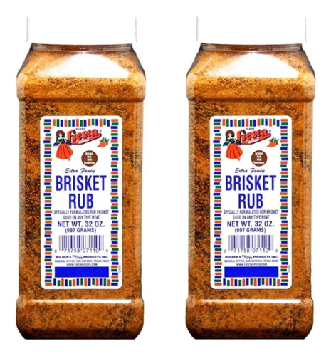 Pack 2 Sazonadores Brisket Rub Fiesta 907g Importado