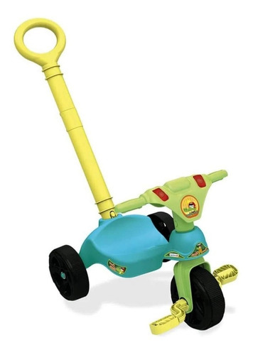 Velotrol Infantil Com Empurrador Triciclo Verde