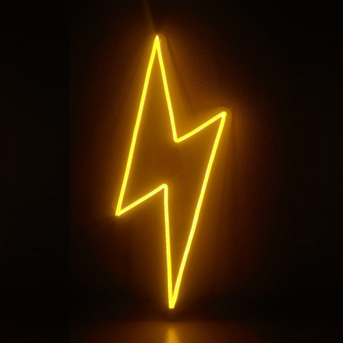 Imagen 4 de 9 de Cartel Neon Led Lampara Luz Rayo 220w Moderno App Bluetooth